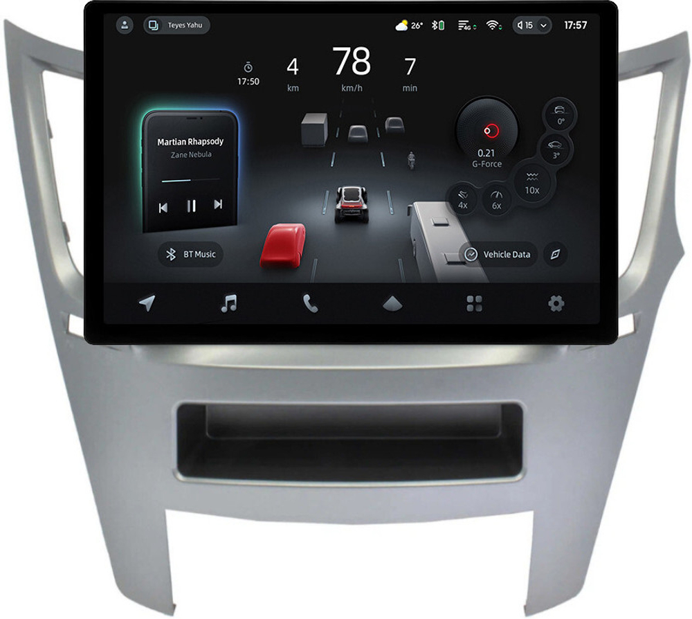 Магнитола для Subaru Legacy 5, Outback 4 2009-2014 (правый руль) - Teyes CC4-PRO монитор 13" 2K QLED на Android 13, Snapdragon 778G, ИИ, CarPlay, DSP, 4G SIM-слот