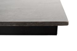 "Каффе" обеденный стол из HPL 140х70см, цвет "серый гранит", подстолье двойное черное