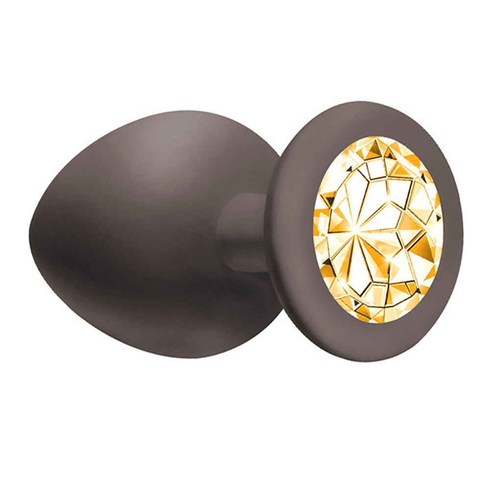 Анальная пробка Lola Games Emotions Cutie Large Black golden crystal 4013-07Lola