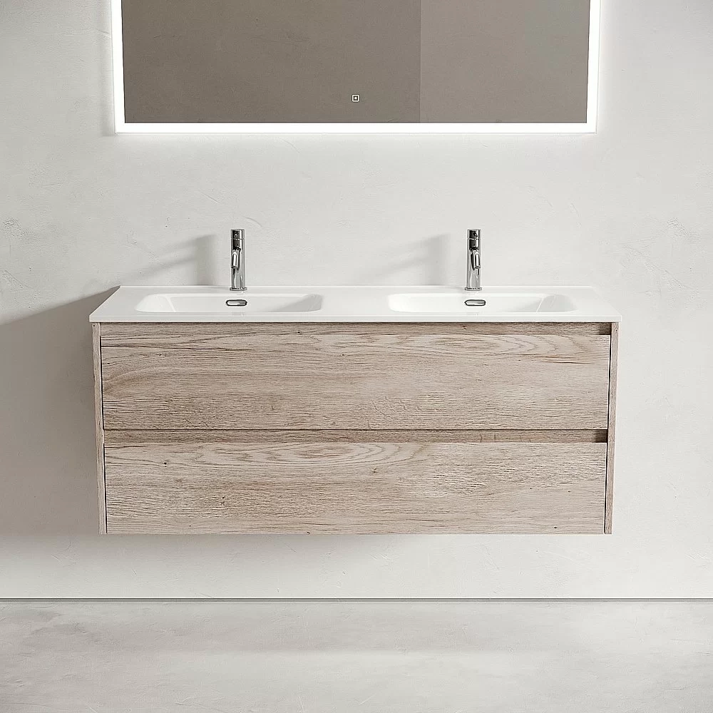Тумба с раковиной Sancos Libra 120 LB120-2EG дуб галифакс натуральный