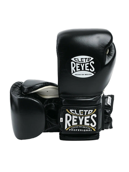 Тренировочные боксерские перчатки от Cleto Reyes на липучке CЕ6 (черные)