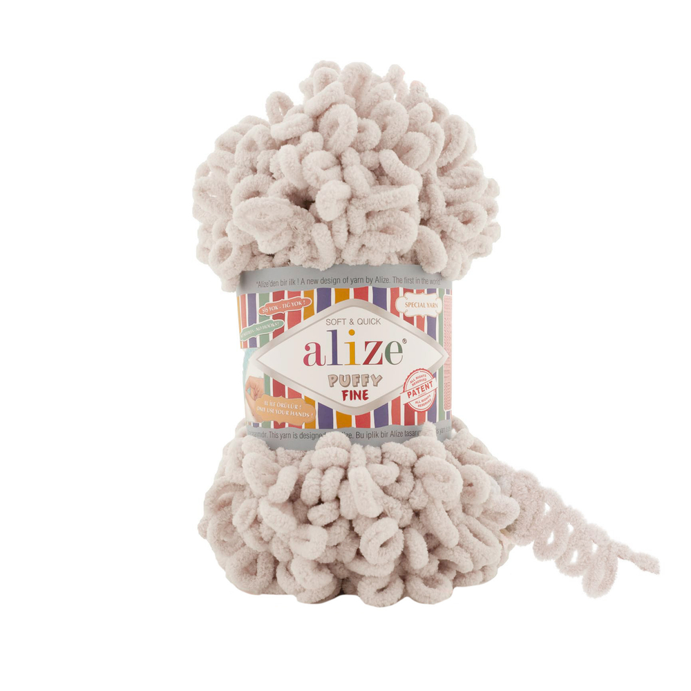 Пряжа Аlize Puffy Fine (Пуффи Файн), 1 моток,100 гр, 14 м.