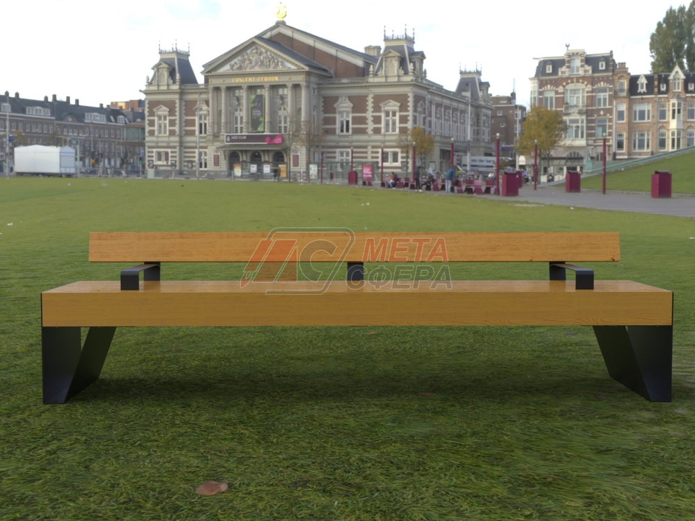 Скамейка Терон с подлокотниками