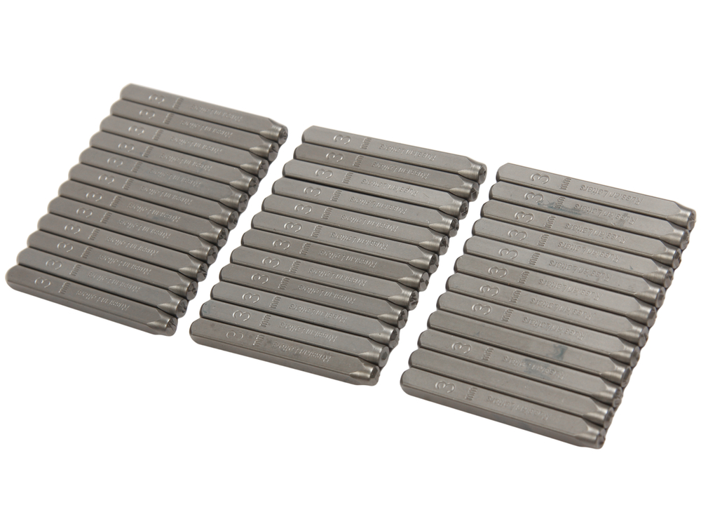 Клейма буквенные кириллица 3мм (HRC 60+-2град. DIN 1451) JTC