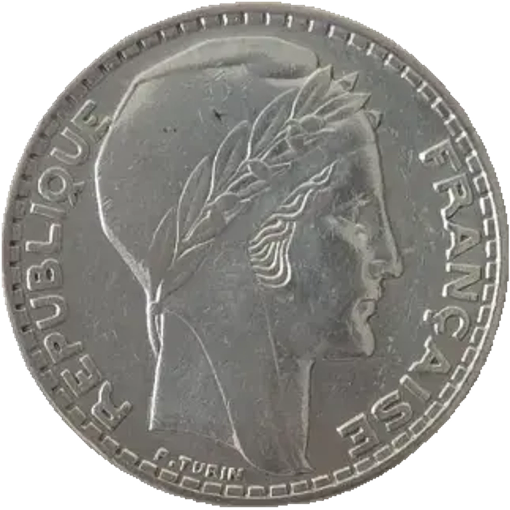 France, 20 Francs 1933 – "Turin" Series, AU