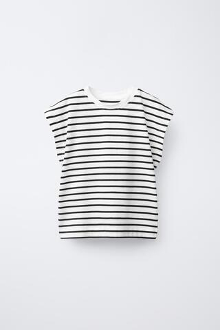 ZARA ФУТБОЛКА В ПОЛОСКУ С ХЛЯСТИКОМ, ПОЛОСКИ