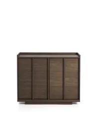 Комод Onix с отделкой из орехового шпона темного цвета, 100 x 80 см