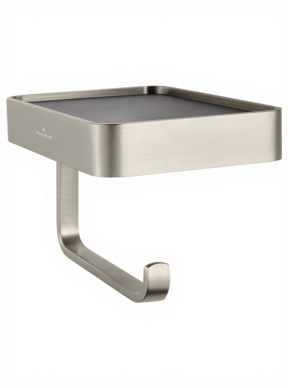 Держатель для туалетной бумаги с полкой WONZON & WOGHAND GRAFFITY, Брашированный никель (9366-BN)