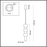 6505/1 LN Подвес GU10 50Вт 220В IP20 SUSPENTIONI