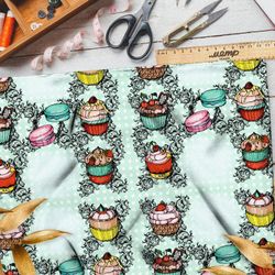 Ткань шифон кремовые пирожные