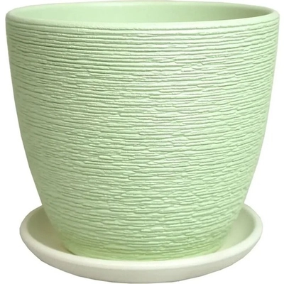 Горшок керамический Гнездо зеленый крокус №2