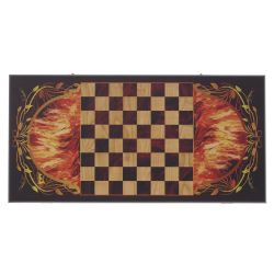 GAEM Игра настольная 2 в 1 ( шашки, нарды) "Огненная лошадь", L60 W30 H4 см