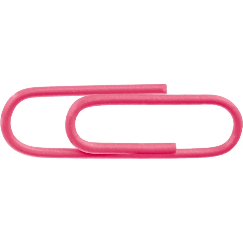 Скрепки канцелярские 28 мм Комус металлические с полимерным покрытием (100 штук в упаковке)