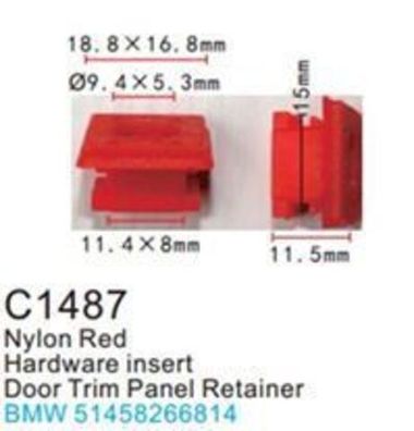 Клипса для крепления внутренней обшивки а/м БМВ пластиковая (100шт/уп.) Forsage клипса C1487(BMW)