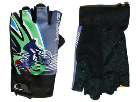 Велосипедные перчатки  BP-SM-B03-З цвет зелено-голубой