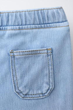 ZARA ЛЕГИНСЫ FLARE С ЭФФЕКТОМ ДЕНИМА, ГОЛУБОЙ