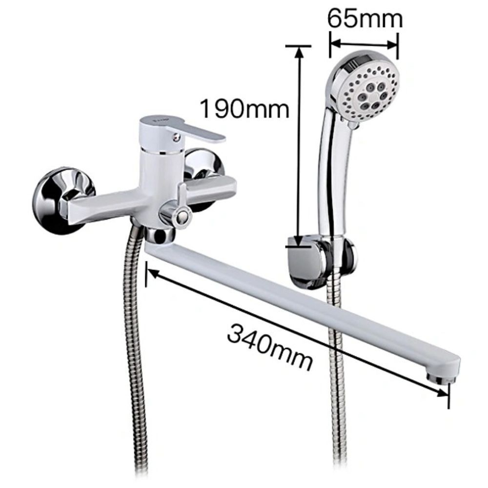 Смеситель для ванны, Frap, с картриджем, бел, F2241