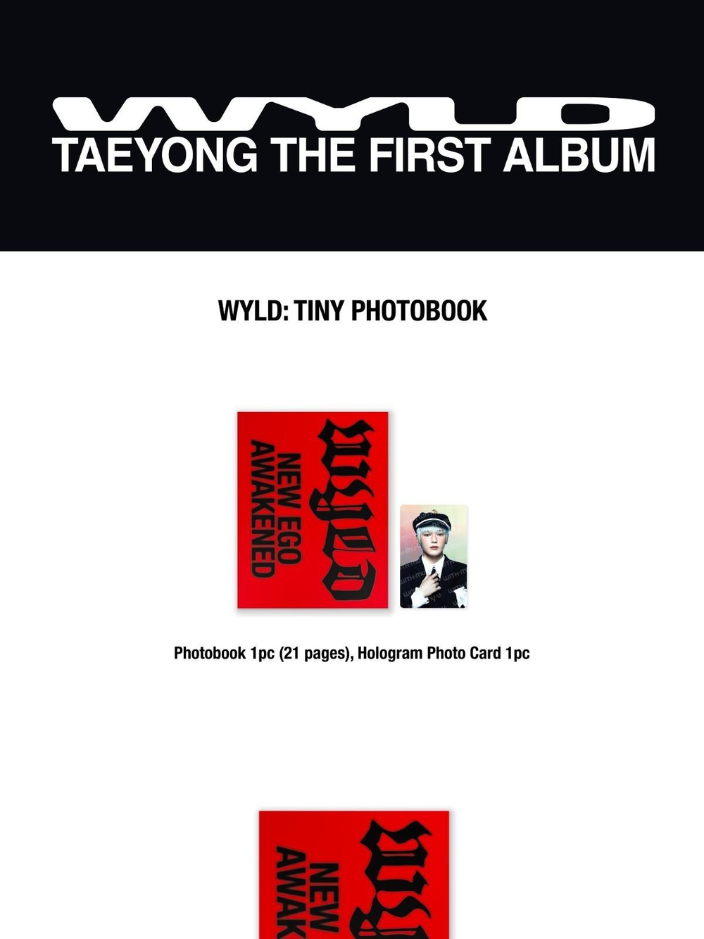 (ПРЕДЗАКАЗ) публикация TAEYONG - WYLD 1st ALBUM OFFICIAL MD WYLD: TINY PHOTOBOOK SET