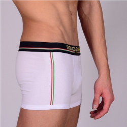 Мужские трусы боксеры белые Dolce Gabbana Italy Boxer