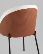 Стул обеденный Adelinde бежевый с коричневой экокожей