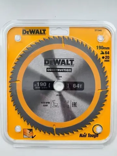 Диск Пильный по дереву Dewalt 190x64x20
