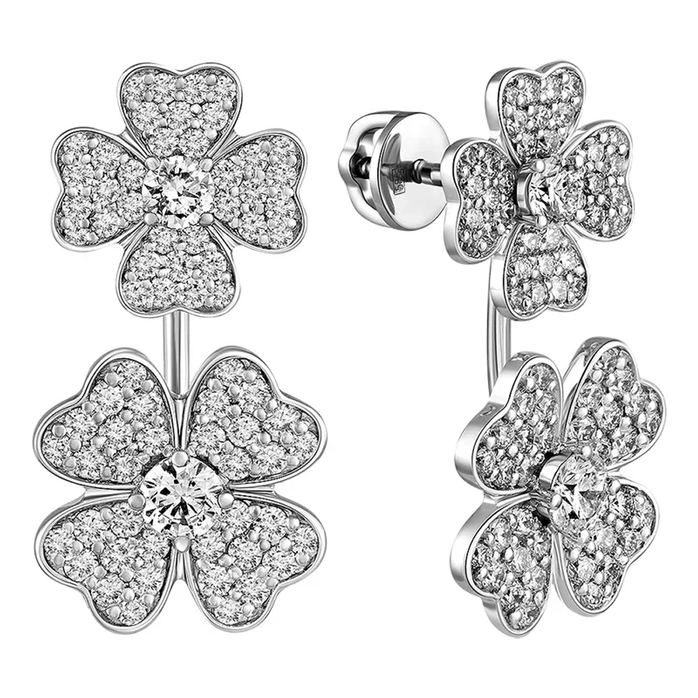 Серьги-трансформеры  2.297 ct