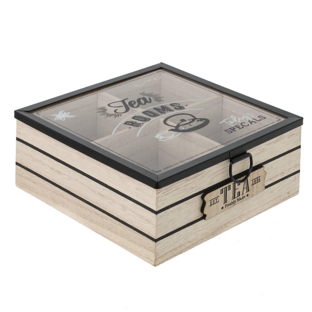 GAEM Шкатулка для чайных пакетиков, L17 W17 H7,5 см