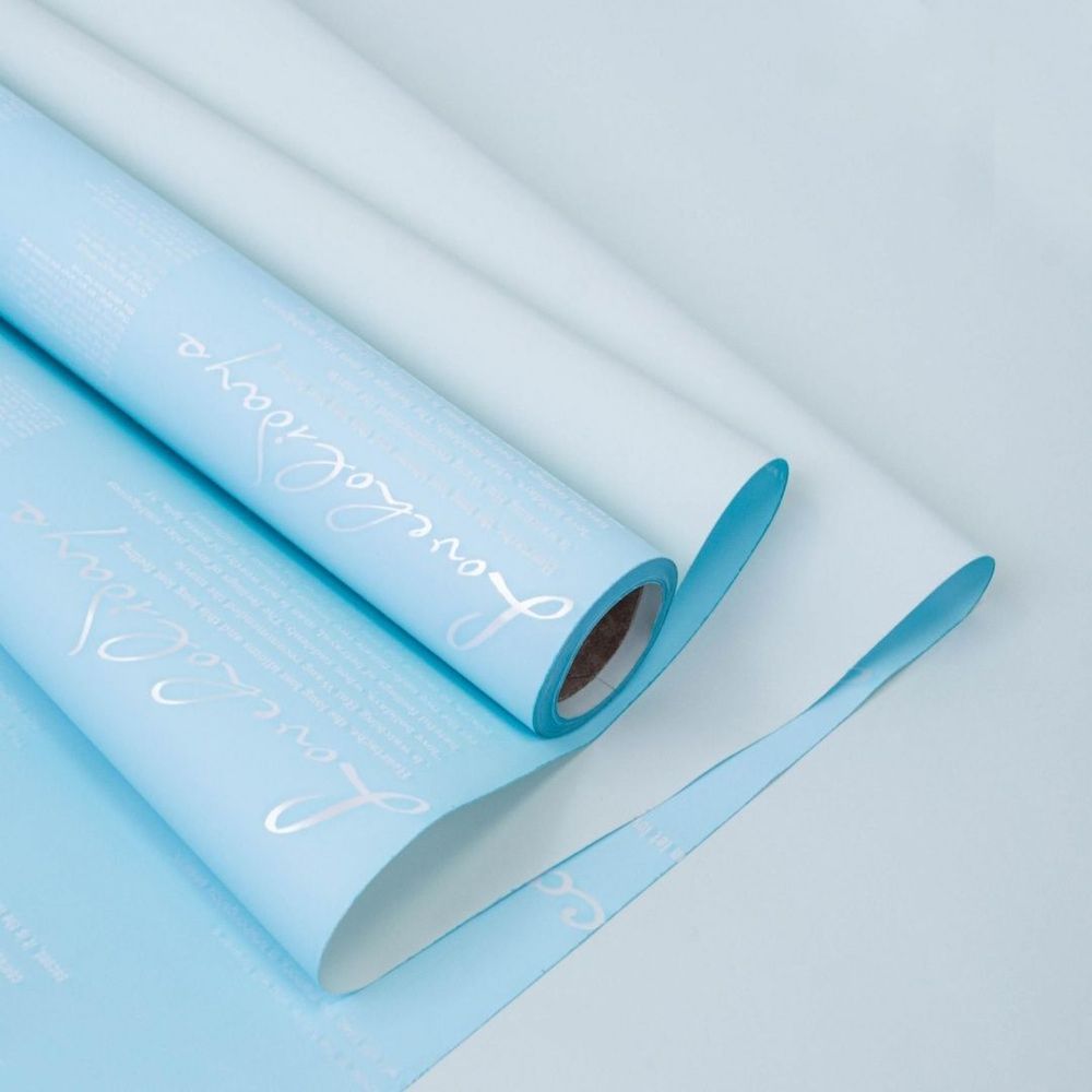 Пленка Письмо 58*10м 2-х сторонняя ГОЛУБОЙ/СЕРЫЙ