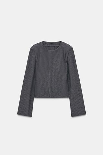 ZARA ТОП С ПОДПЛЕЧНИКАМИ В ТОНКУЮ ПОЛОСКУ, ПОЛОСКИ