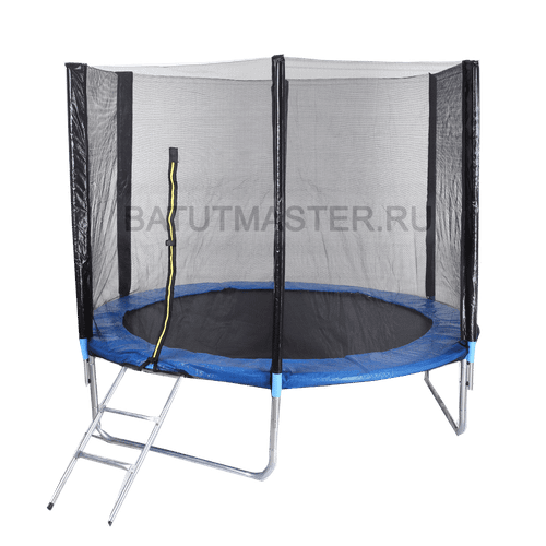 Батут с сеткой и лестницей, диаметр 10 футов
