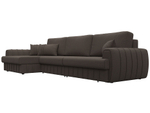 Диван угловой Лига-057 НПБ Лонг угол левый, Амур 05 коричневый, Рогожка, 129293L