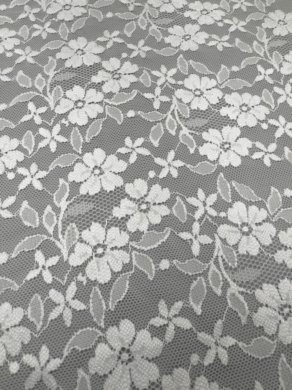 Гипюр эластичный теплый белый ширина 150 см плотный