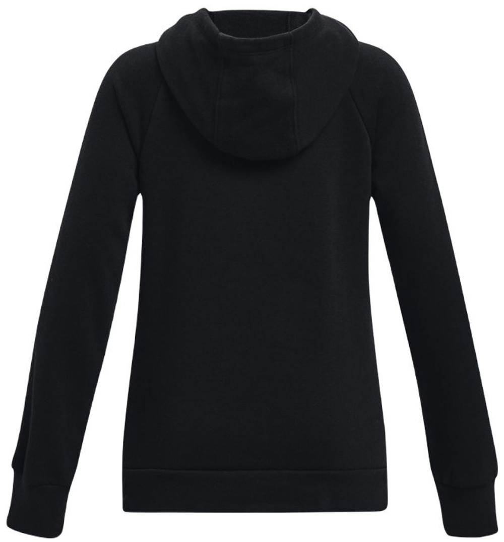 Кофта для девочки теннисная  Under Armour Girls' UA Rival Fleece Big Logo Hoodie - black/pink edge
