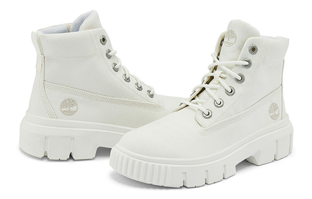Timberland Greyfield Canvas Boot "White" Women"s