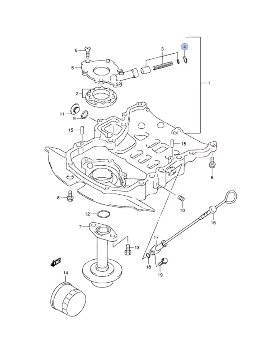 Кольцо стопорное для лодочных моторов Suzuki DF40/DF50