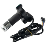 Ручка газа с вольтметром и кнопками серебряная (кабель 1,7м) для электросамокатов электровелосипедов