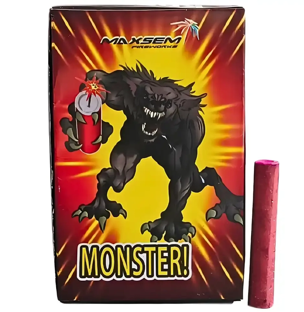 Monster К0202: Терочные петарды-двадцатки Monster от Maxsem — 20 шт. в упаковке, громкий эффект.