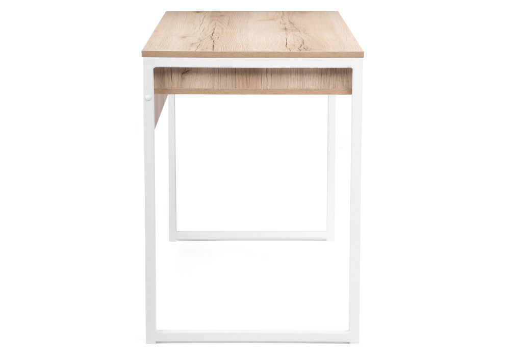 Письменный стол Леон Лофт 110х55х75 дуб делано светлый / матовый белый