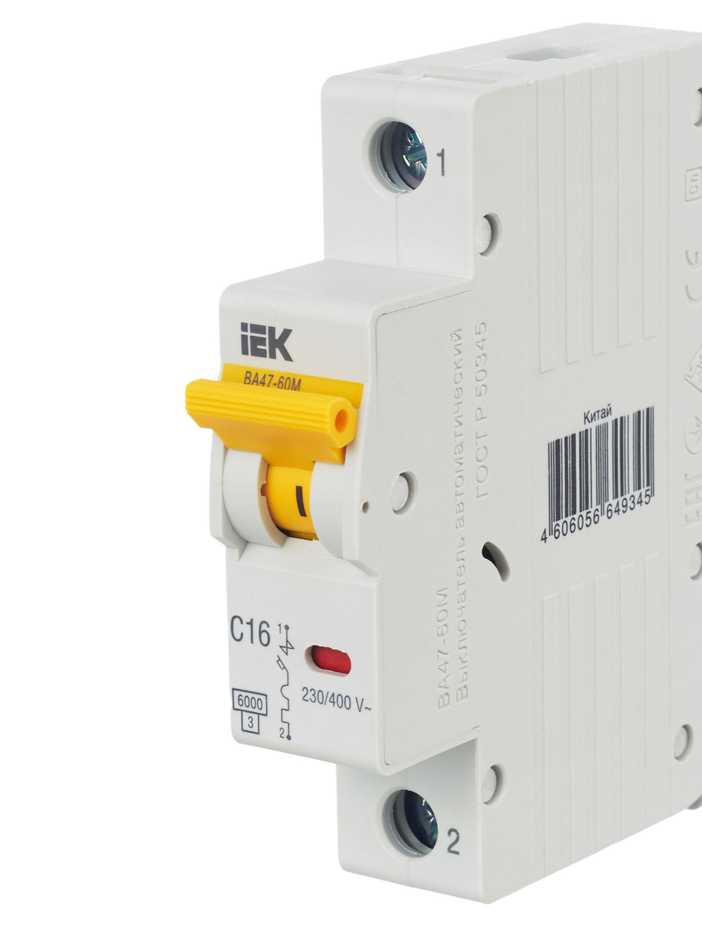 KARAT Автоматический выключатель ВА47-60M 1P C 16А 6кА IEK