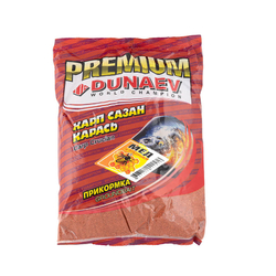 Прикормка "DUNAEV-PREMIUM" 1кг Карп-Сазан Мед красная