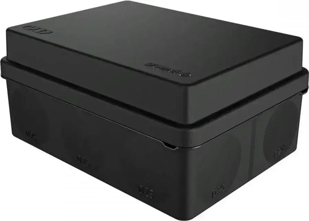 Распределительная коробка Greenel / Гринэль ОП 11 вводов, двухкомпонентная безгалогенная (HF) УФ наружная черная, 150х110х70мм, IP67, GE42441-05 / монтажная