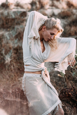 Кимоно-топ с широкими рукавами (молоко)