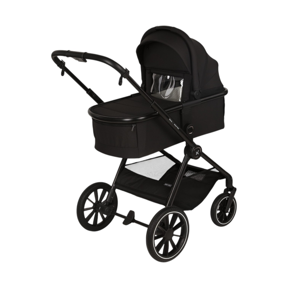 Детская универсальная коляска Adamex NOVA 2в1 - Black (Черная ткань)