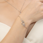 Браслет «Настроение» из белого золота с натуральными топазами white