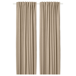 Комплект штор IKEA ROSENMANDEL (РОЗЕНМАНДЕЛ), Бежевый, 135x250 см, 2 шт