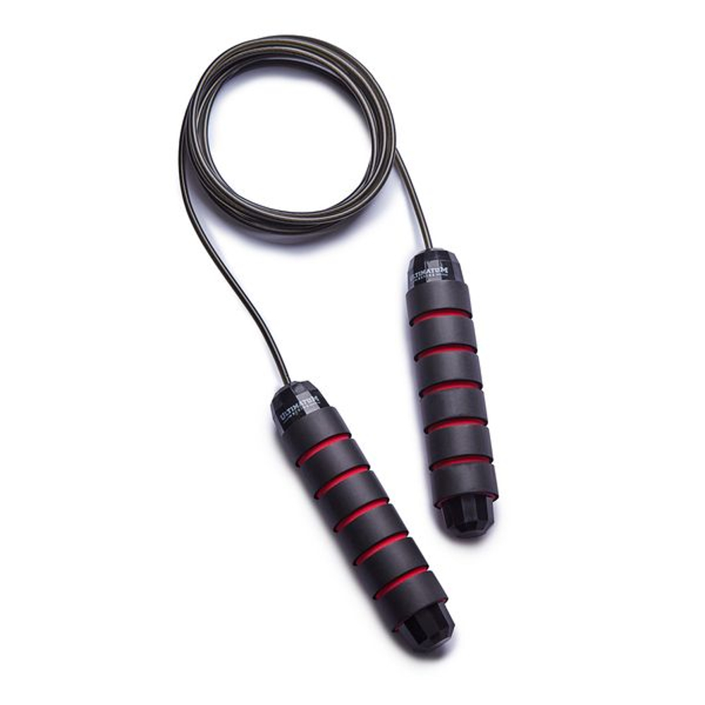 Скакалка ULTIMATUM BOXING с утяжелителями BLK/RD