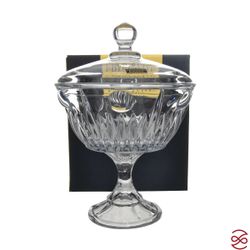 Конфетница с крышкой на ножке Crystalite Bohemia Pluto-New Nova 24см