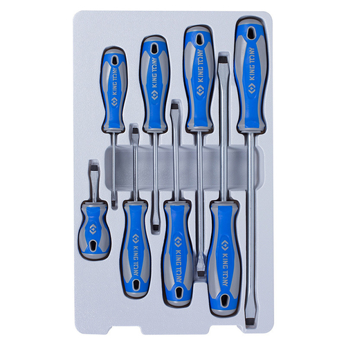 KING TONY (30118MR) Набор шлицевых отверток (SL) 8 предметов