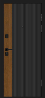 Optim Z-2 Вертикаль Муар черный-Грецкий Орех/Белый 205*96 правое