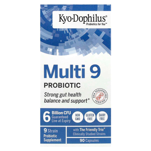 Kyolic, Kyo-Dophilus®, пробиотик Multi 9, 6 млрд КОЕ, 90 капсул